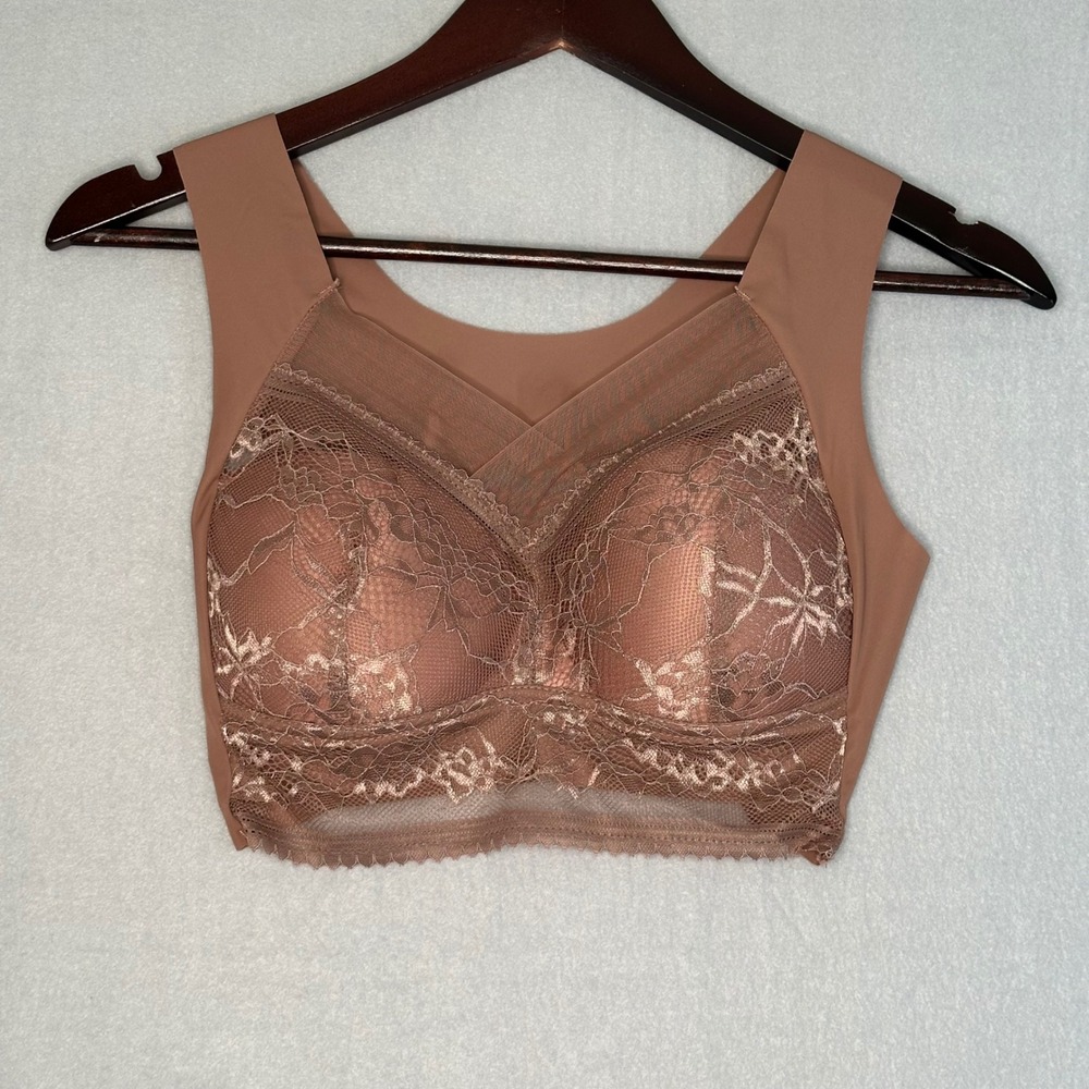 Lot of 2/Lace Bralette Tank Top Wireless Sleep Bra Comfort Lounge Bra Top - Picture 9 of 16